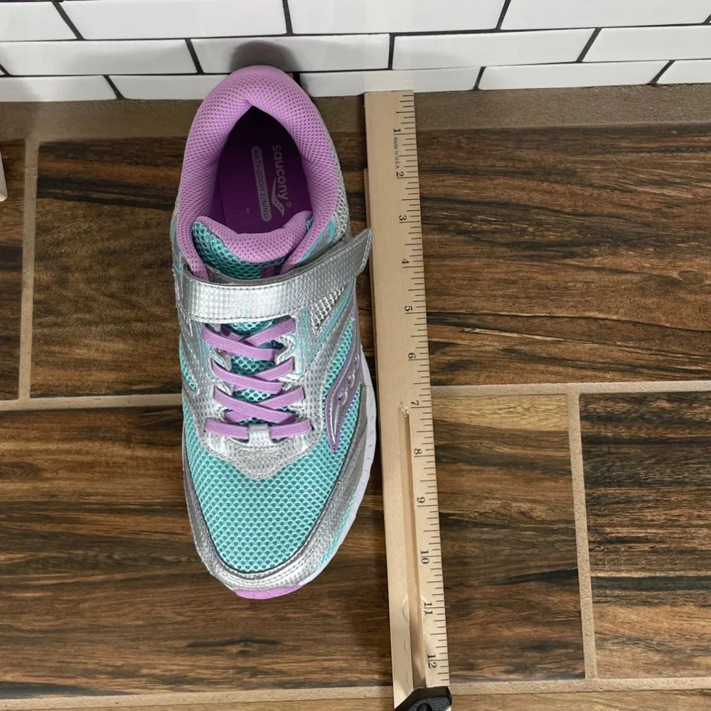 Saucony Cohesion 12 A/C Youth Girls Size 6.5 Shoes Multicolor Active Sneaker NEW